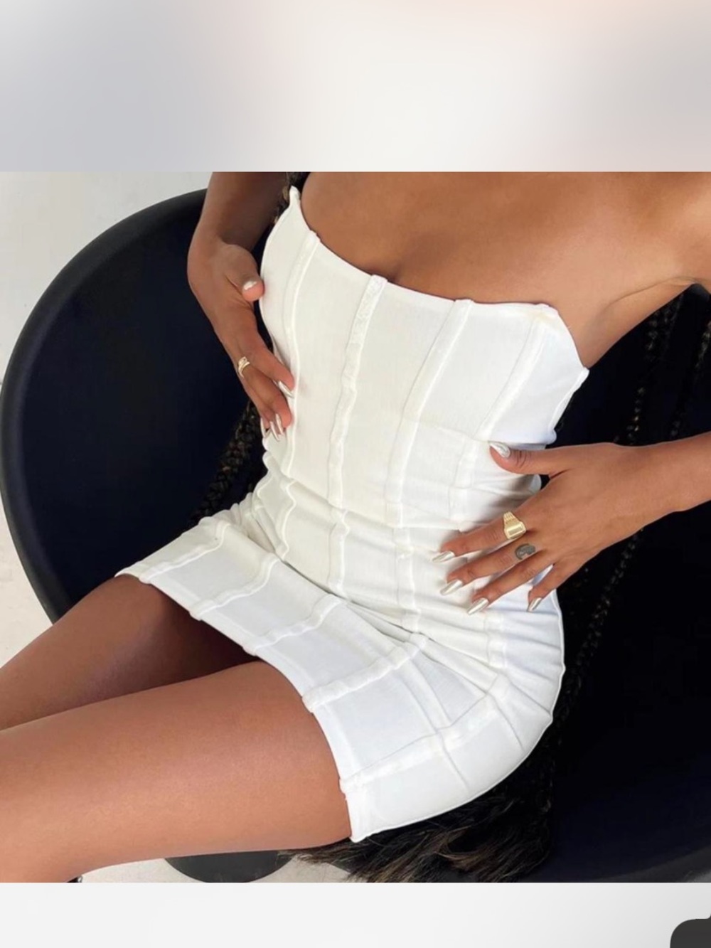 Princess Polly White Strapless Corset Bodycon Mini Dress
